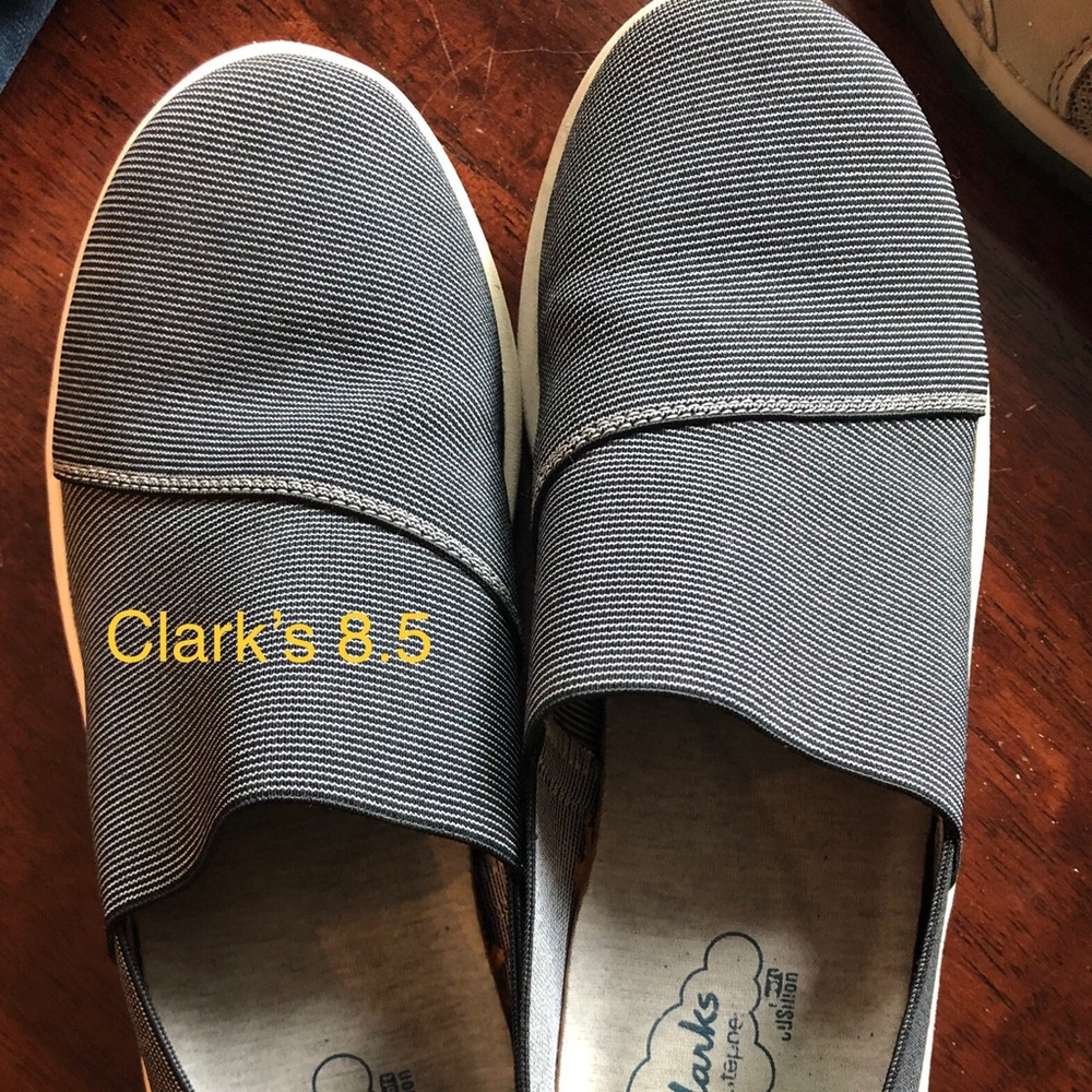 Clarks slip ons